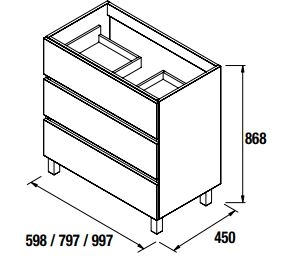 Meuble Fusion Line 3 tiroirs