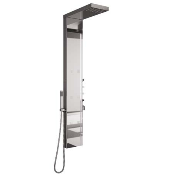 Colonne de douche thermostatique Hydro DUPLO inox chrome