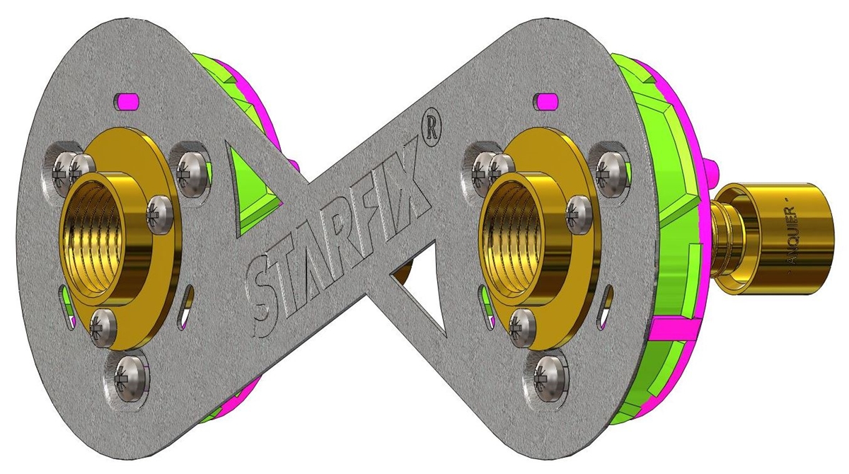 Starfix double à glissement modèle droit