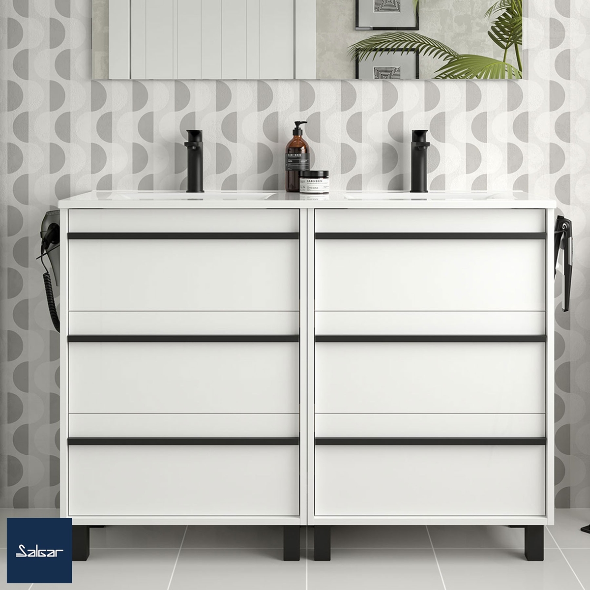 ATTILA Meuble 6 tiroirs sans miroir