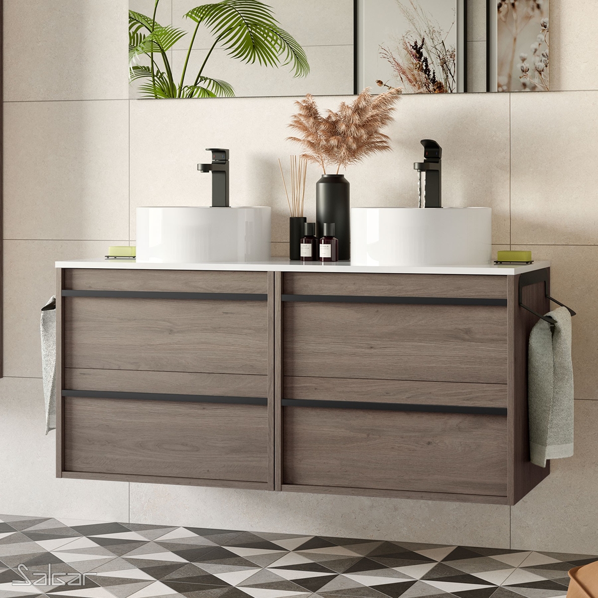 ATTILA BOL Meuble double sans miroir