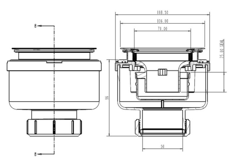 VALVE 6 CMS SORTIE VERTICALE