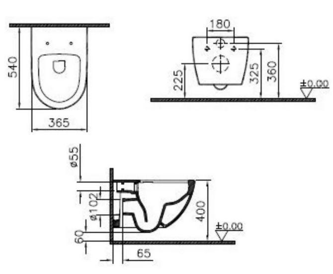 [VITRA] SENTO PACK WC SUSPENDUE SANS BRIDE - SOFTCLOSE