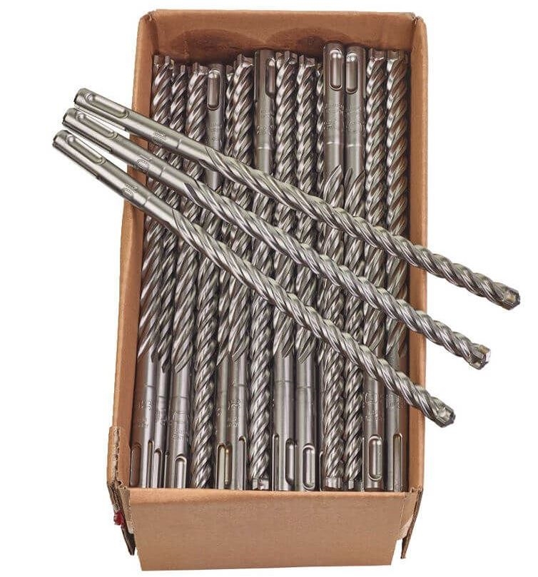 Boite de 50 forets SDS+ 4 Taillants