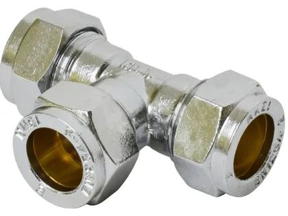 Té cône chromé 10mm