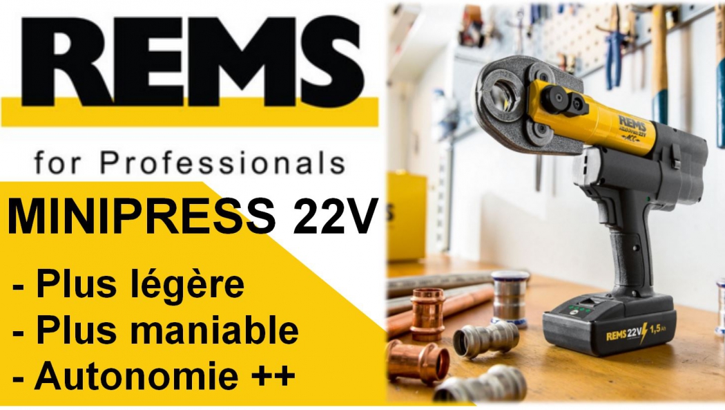 Mini-Press 22V REMS, la sertisseuse sans fil compacte